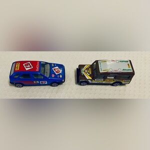 BURAGO FIAT Racing Car and LAND ROVER Toy Vehicles. Used.